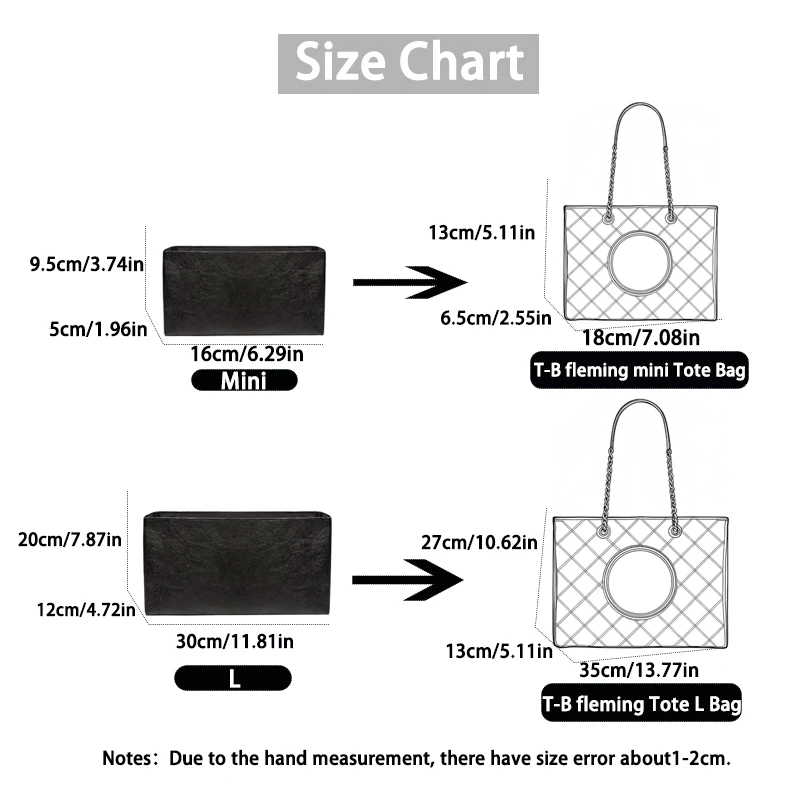 EverToner Ultra-Light for T-B fleming Tote Bag Dupont paper Water-Resistant Durable Organizing Perfect Fit for Tote Protection