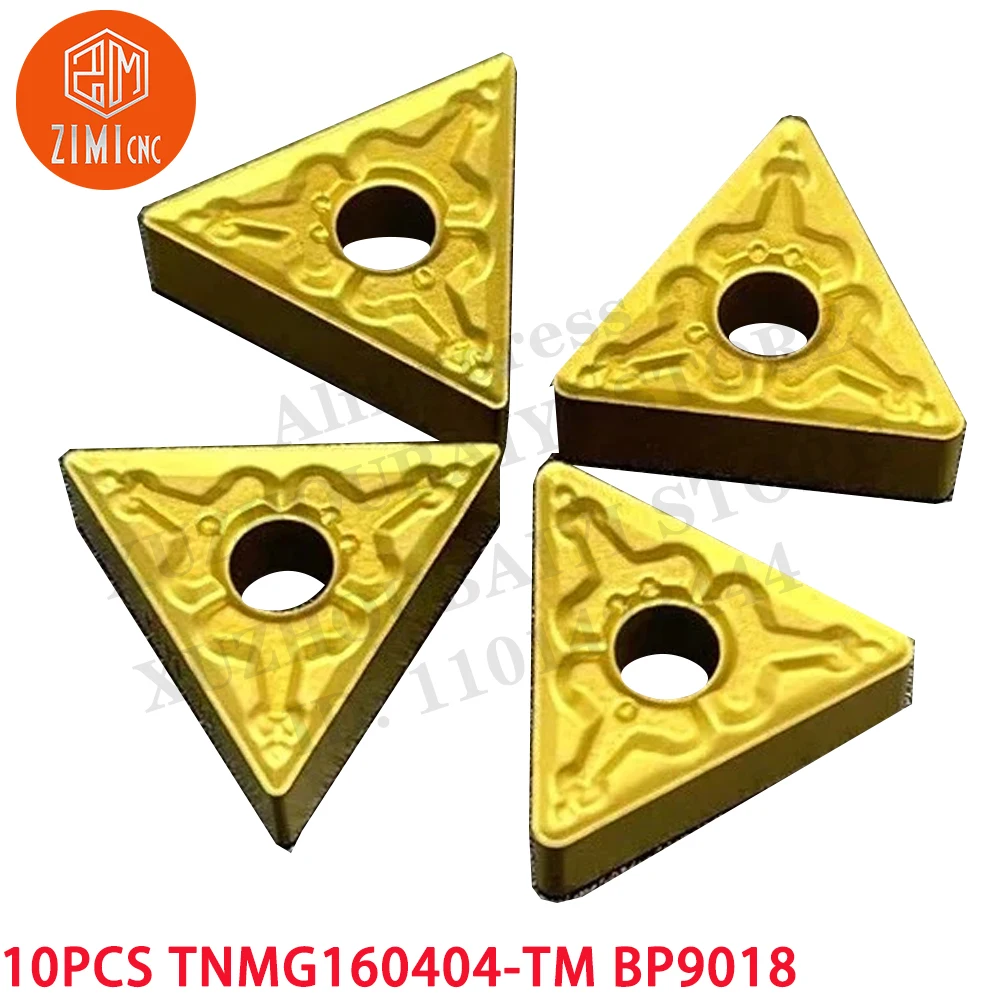 10PCS TNMG160404-TM TNMG331 triangle  TNMG1604 carbide  inserts CNC metal mechanical cutting tools for MTJNR Turning Tool Holder