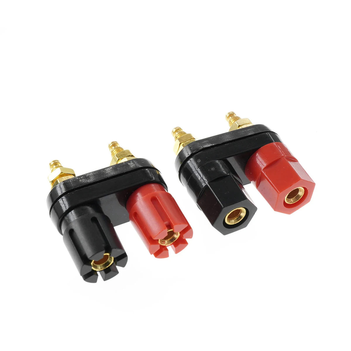2/5pcs Double Position Binding Post Red Black Dual Hex Binding Post 4mm Banana Plug for Speaker Amplifier Audio Terminals