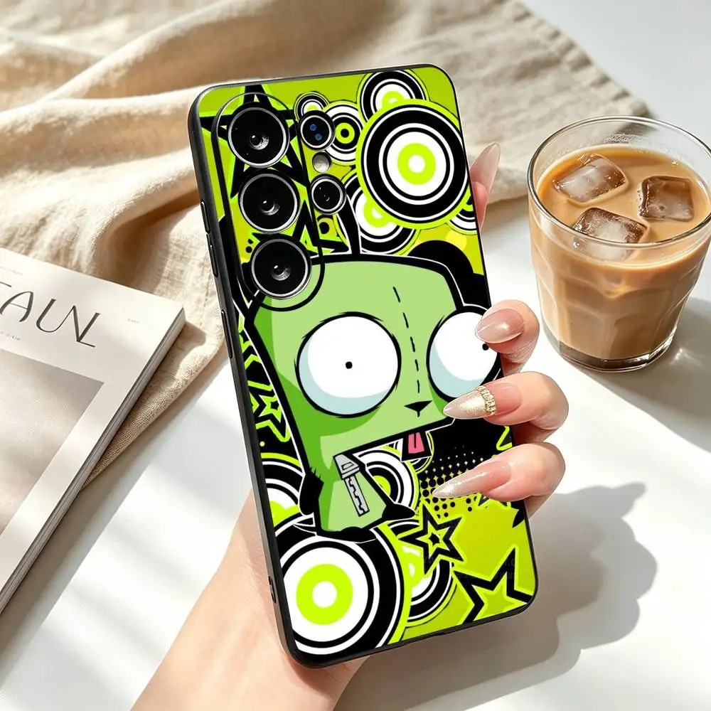 Funny Invader Z-Zim Gir Phone Case For Samsung S26,S25,S24,S23,S22,S21,S30,Ultra,Plus,Fe,Soft Silicone Black Cover