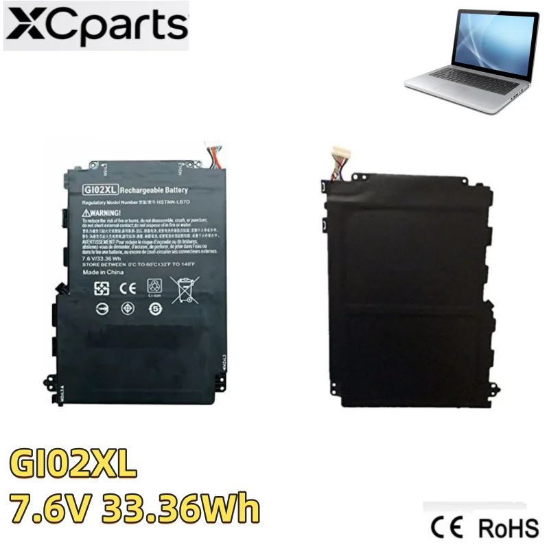 

New 7.6V 33.36Wh 4200mAh GI02XL Battery Laptop for HP Pavilion X2 12 12-B000 12-B000NA 12-B000NC 12-B000NL HSTNN-LB7D 832489-421