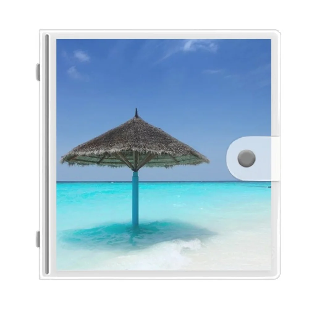 

Ocean Beach Green Tree Art Deco Fashion Photo Album Wallet Wedding Family 4x6