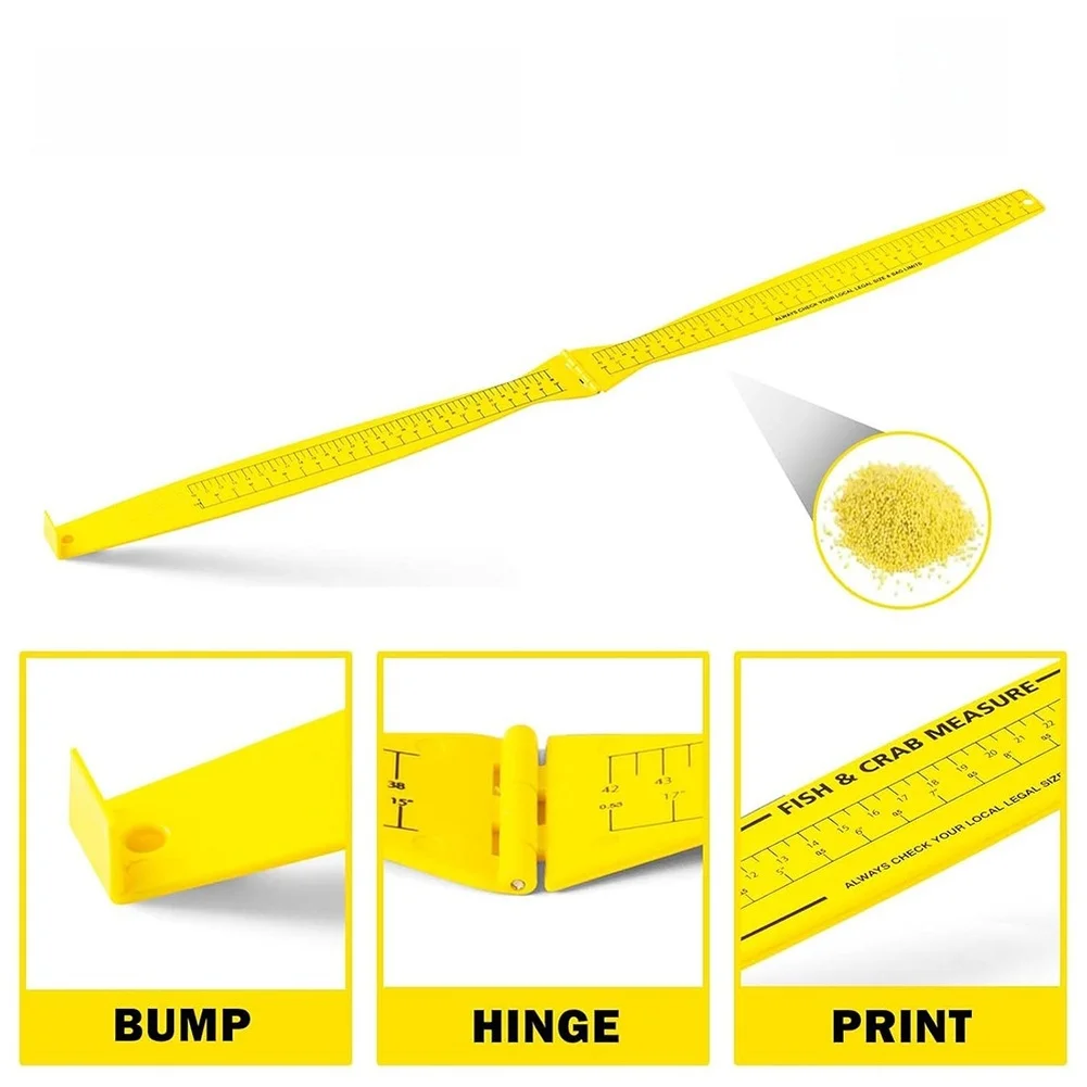 Dual Scale Foldable Fishing Ruler 32 Inch 80CM Portable Measuring Tool Suitable for Fish and Crab Measurement Needs