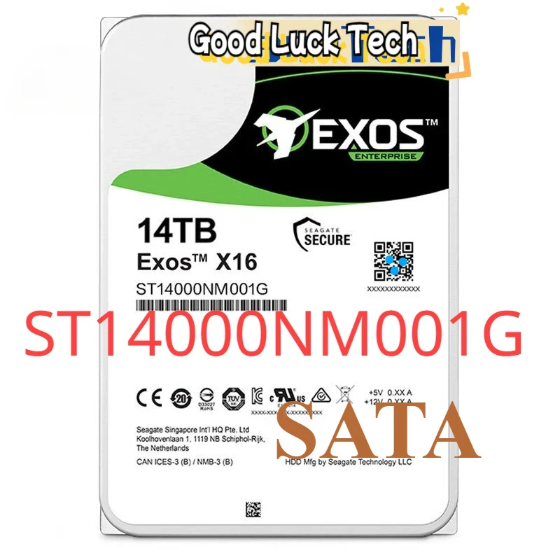 

Для Sea-gate 14 ТБ HDD Exos X16 ST14000NM001G 14T SATA 6 Гбит/с 7200 об/мин 256 МБ кэш 3,5-дюймовый сервер Enterprise ПК жесткий диск