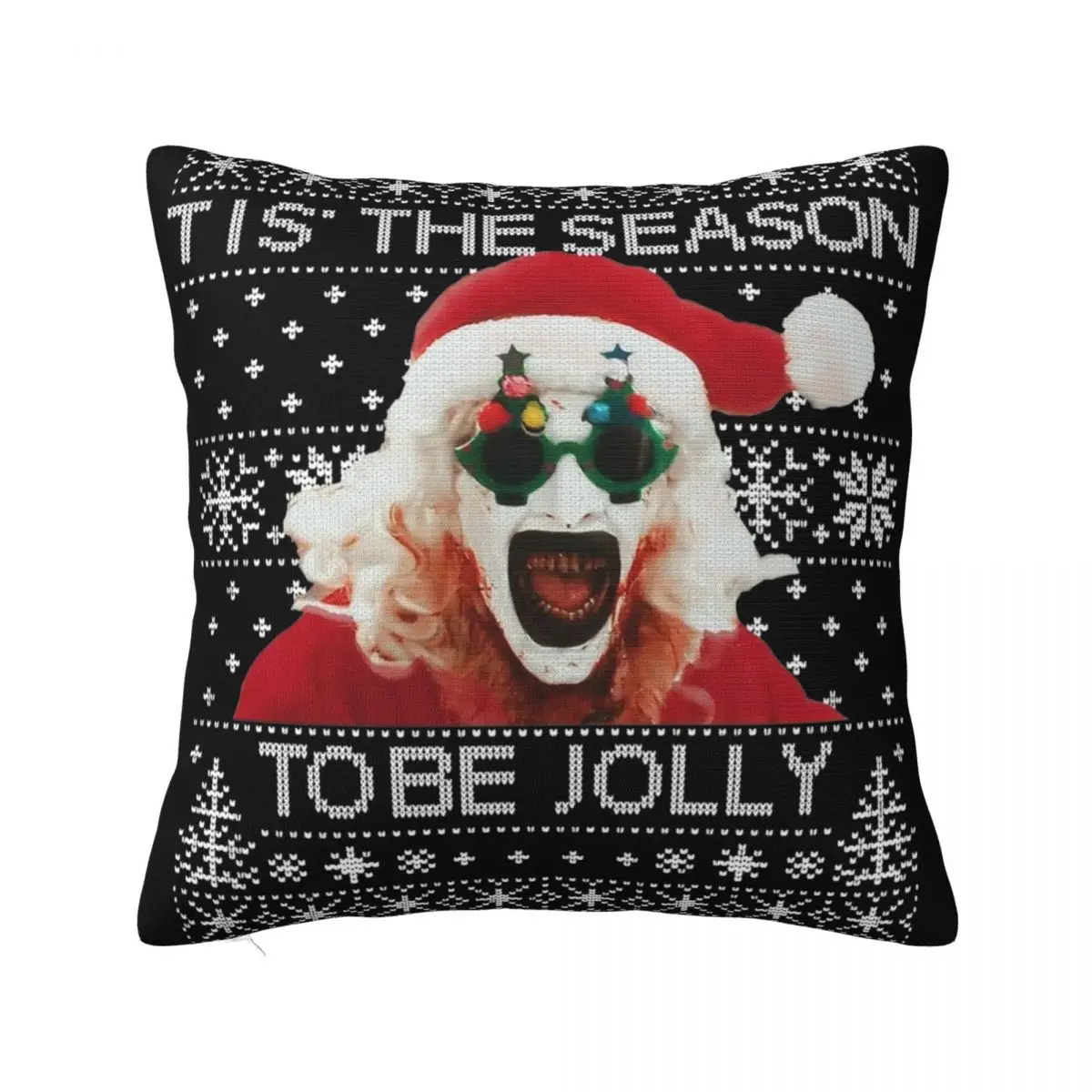 Terrifier 3 Santa Christmas Art The Clown Pillowcase Soft Polyester Cushion Cover Decorative Pillow Case Cover Seat 45X45cm