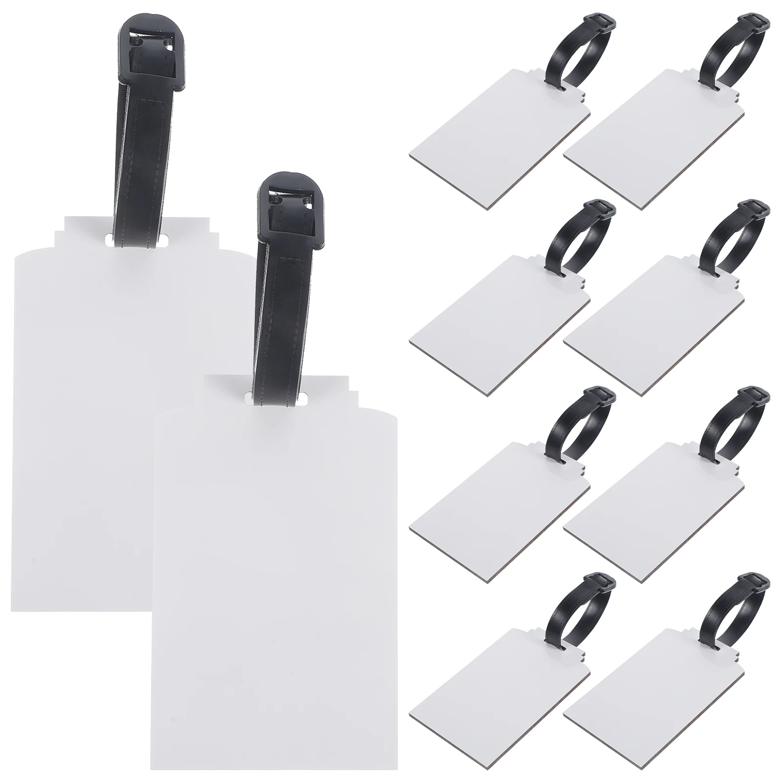 

1 set Thermal Transfer Blank Luggage Tags Board DIY Suitcase Labels Sublimation Heat Travel Bags Lightweight Durable