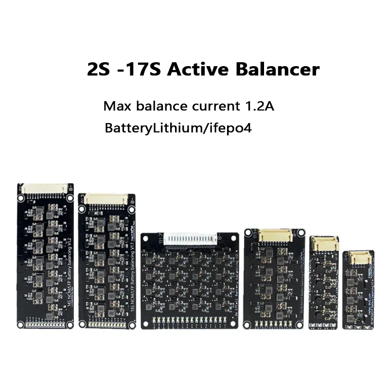 1.2A Balance Li-ion Lifepo4 Battery Active Equalizer Balancer Energy Transfer BMS 3S 4S 6S 8S 10S 13S 14S 16S 17S