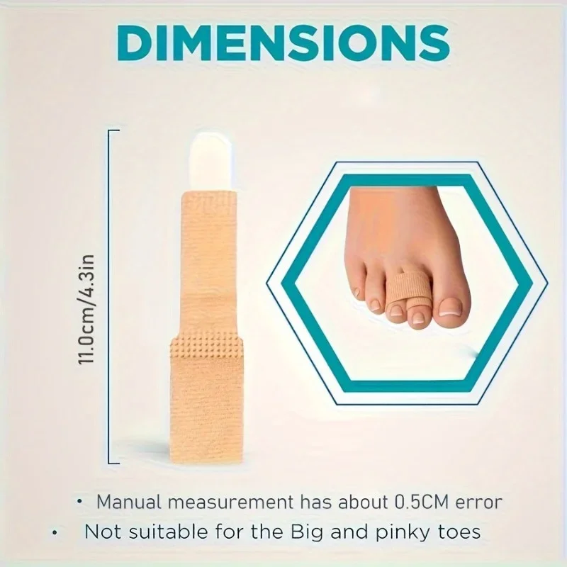 Reusable Hammer Toe Straightener, Toe Splints Cushions Bandages, For Correcting Crooked & Overlapping Toes Protector