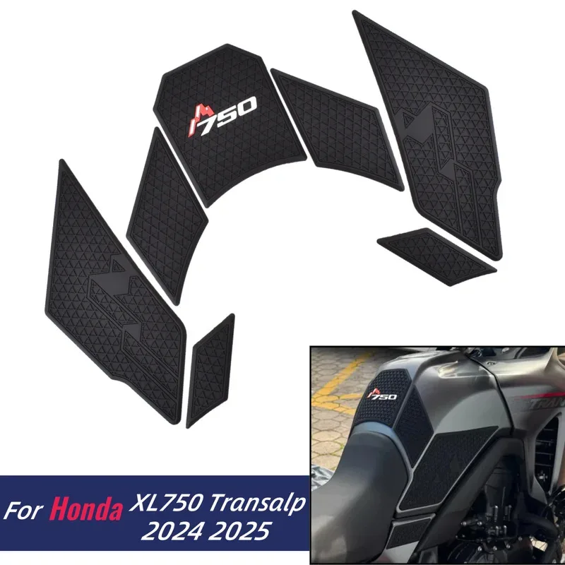 

XL750 Transalp Tank Traction Side Pad Gas Fuel Knee Grip Decal For Honda XL 750 2024 2025 Motorcycle Stickers Motor Accessories