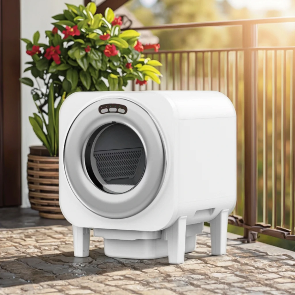 

STLF Smart Home Integration 65L Auto-Clean Cat LitterS Box Low Noise & Easy Maintenance Plastic Design with Accessories