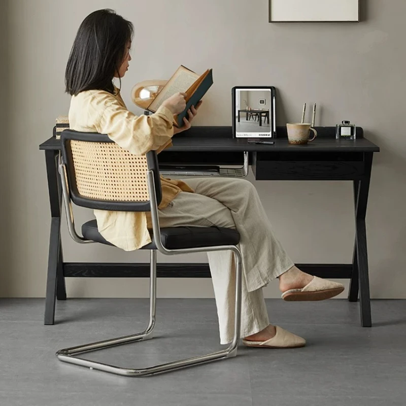 Solid wood computer desk with drawers, home study, simple modern desk