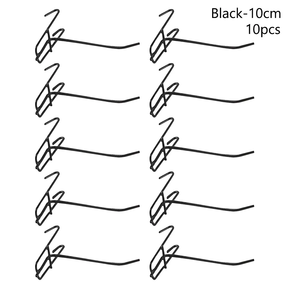 

10Pcs Durable Retail Shop Mesh Stall Hangers Coat Bag Reusable Supermarket Shelf Hook Wall Hook Metal Mesh Panel Hooks