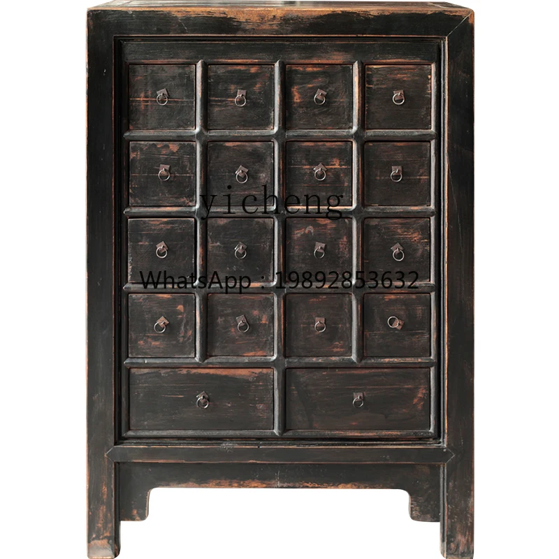 gx-新中式レトロリビングルーム廊下ワインキャビネット収納ホームダイニングキャビネット一体型壁