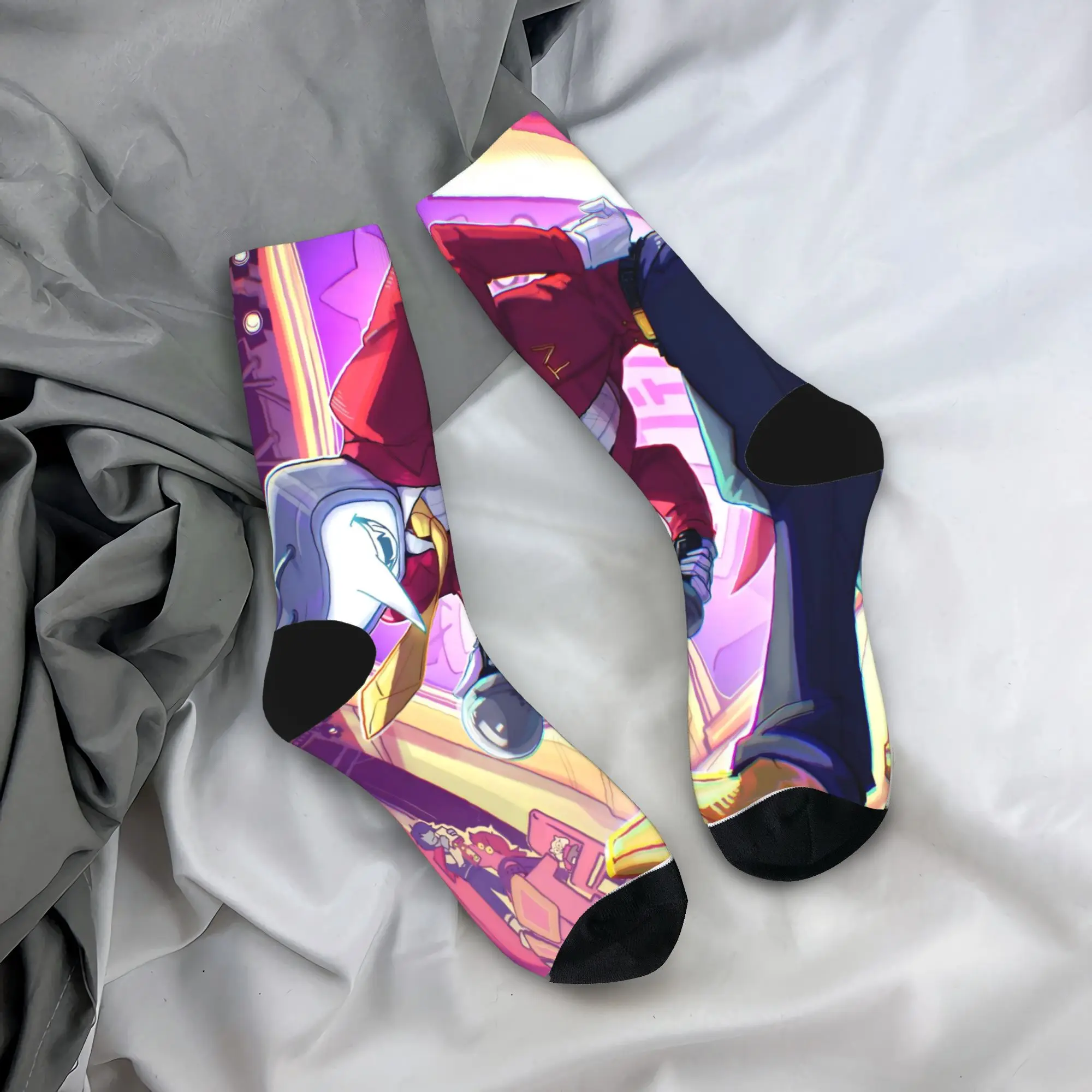 Fashion Male Men Socks Harajuku Deltarune Tenna TV Video Game Sock High Quality Women Socks Spring Summer Autumn Winter