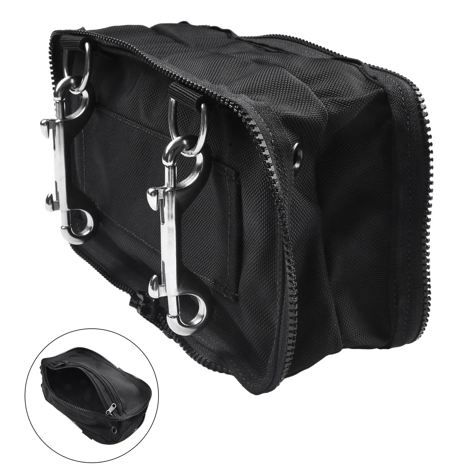 New Practical High Quality Sidemount Pouch Bag Storage Pouch Black 1 Pc Accessories BCD Side Mount Scuba Diving