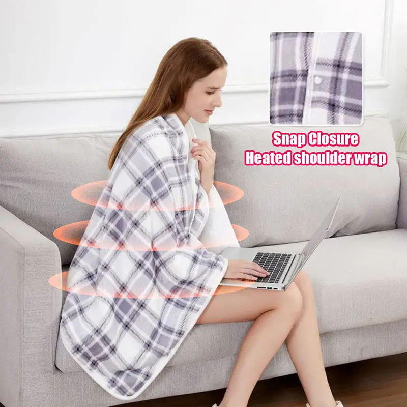 Tragbare Fleecedecke mit Knöpfen – bequemer Poncho-Überwurf, Flanelldecke, Schal für Heimbürofahrzeuge
