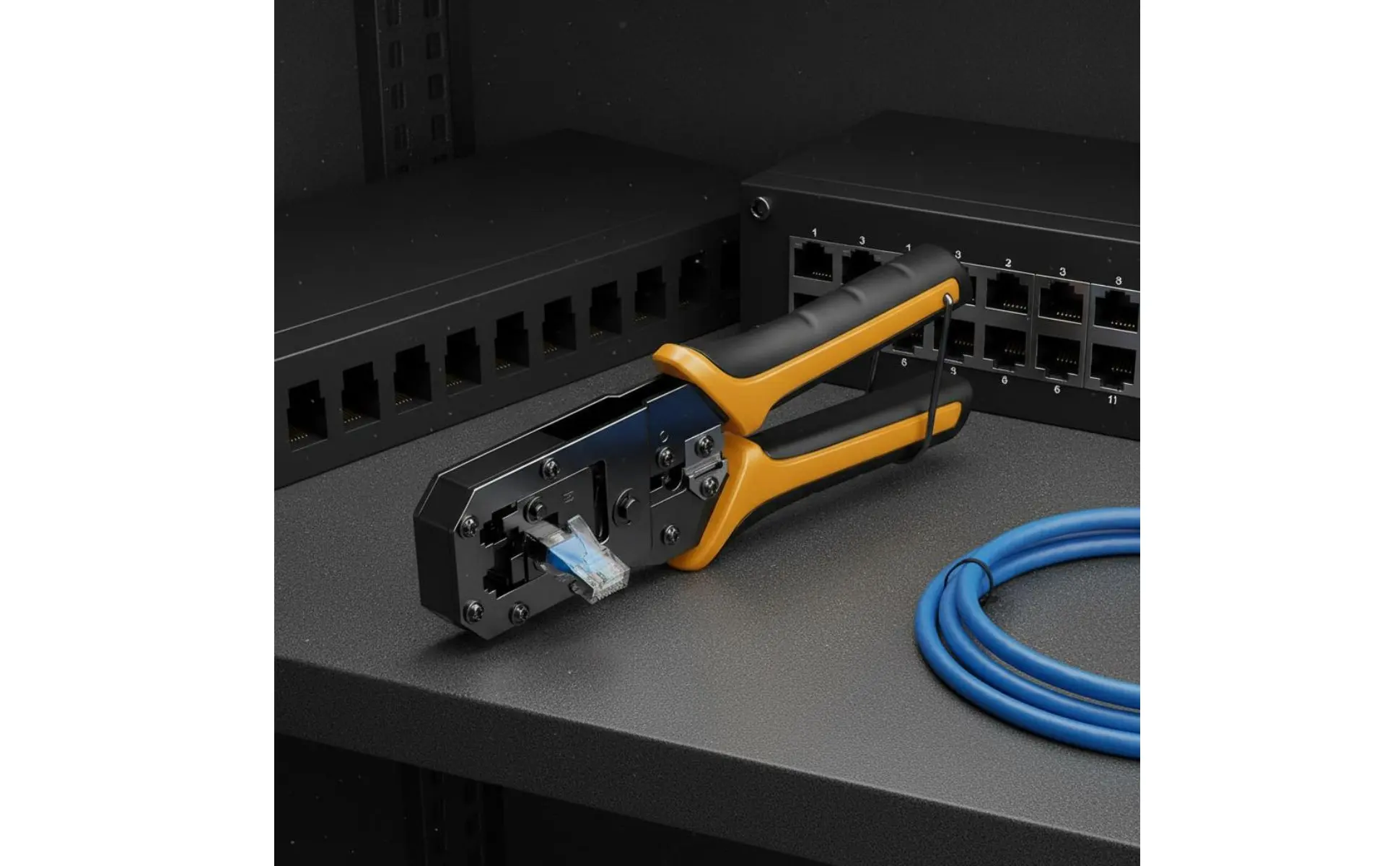 Crimping Tool Multi-Functional Network Wire Crimper Wire Crimper and Insulation Remover Ergonomic Handle Crimping Tool Multi-Functional Network Wire Crimper Wire Crimper and Insulation Remover Ergonomic Handle