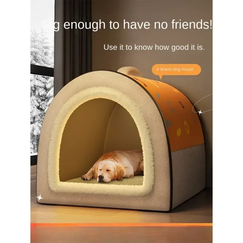 

Warm and Cozy Dog Bed for Small and Large Dogs, Detachable and Washable Cat House, Suitable for All Seasons, Pet Supplies