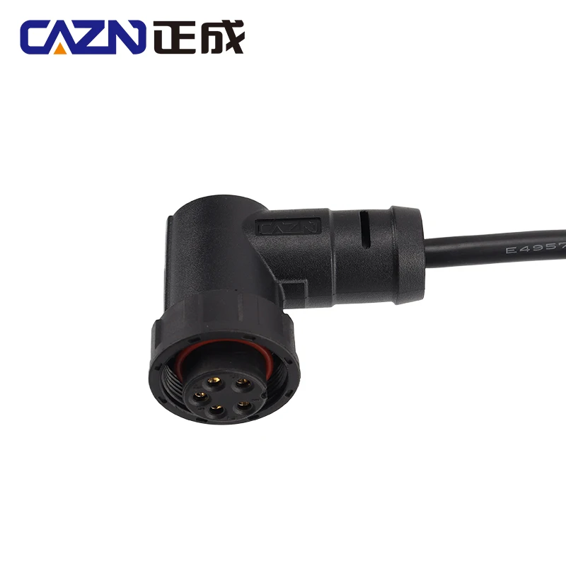 IP67 IP68 E13 Right Angle Female Male Overmolded Plug Threaded 2-18 Pin 13/16