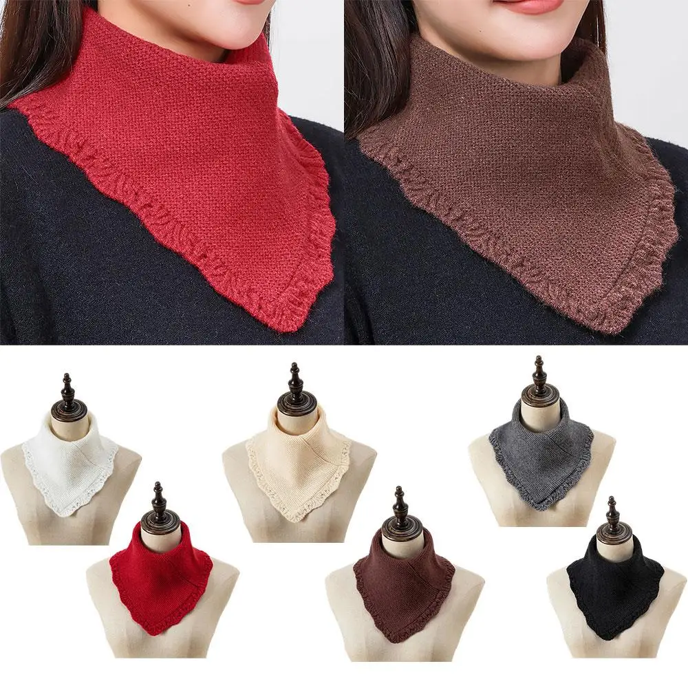 Ретро модный теплый вязаный искусственный воротник съемный хлопковый вязаный воротник-водолазка для женщин зимний теплый ветрозащитный утеплитель для шеи