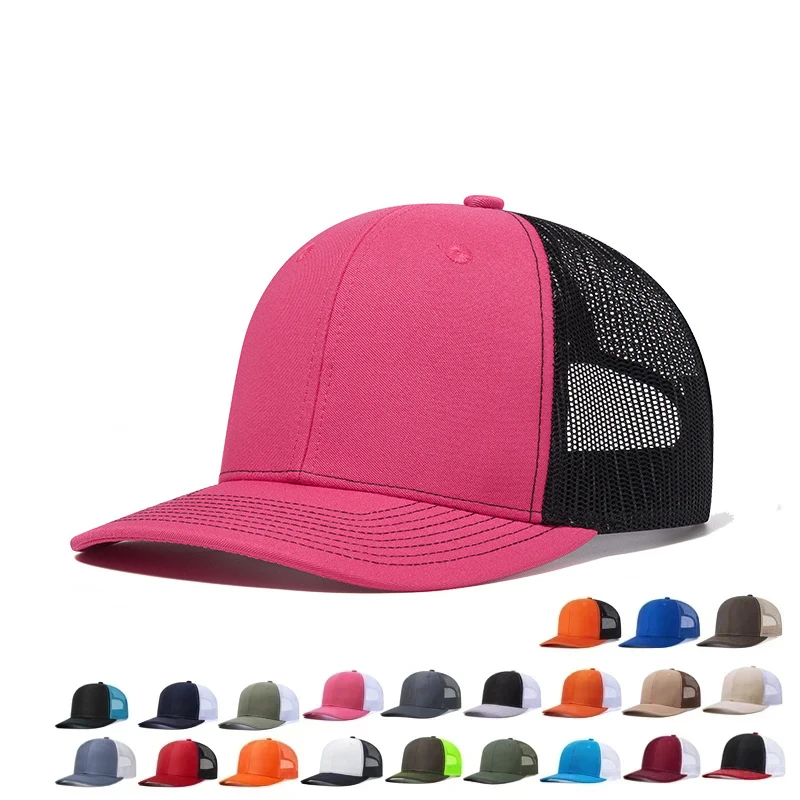 2024 nuovo Logo personalizzato estate rosa Hip Hop cappelli in rete per uomo donna Porta Gorras Chapeau Trucker Baseball Golf Caps