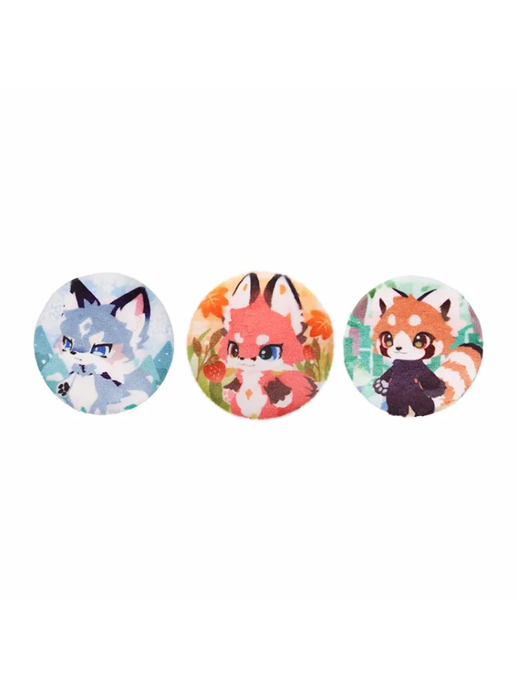 Original GSC Fluffy Land Furry Plush Badge River Fox Panda Anime Action Figure Model Toys Gifts Cartoon Character Collection