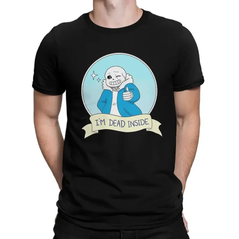 Sans Undertale I'm Dead Inside T-Shirt Men's Women's Sizes (dmm-100)Unisex T-shirts for Men Women Summer Tees Cotton Luxury bran