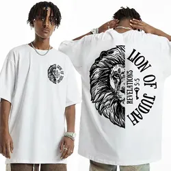Lion of Judah Catholic Tshirt Jesus Loves You T Shirt Aesthetic Christian Apparel T-shirt Men Women's Summer Fashion Casual Tees