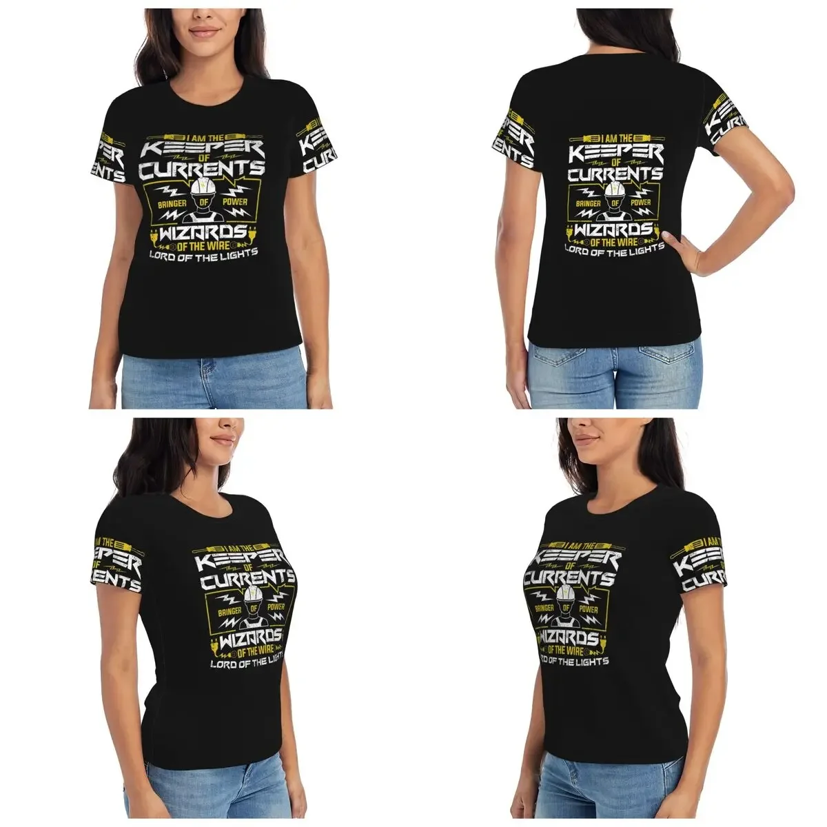 Electrician Electrical Engineering Power T-Shirt Women Short Sleeve T Shirts O-Neck Streetwear Cotton Summer Tees Streetwear