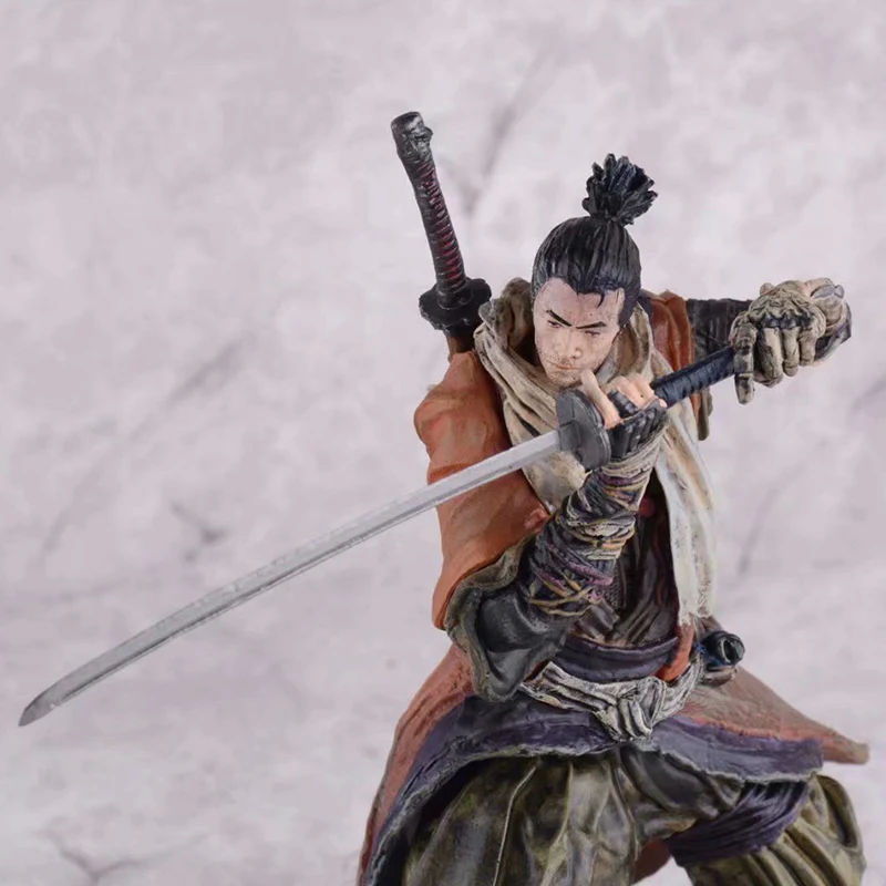 Sekiro Shadows Die Twice 늑대 액션 피규어 애니메이션 Figuras GK 동상 장난감 19cm PVC 컬렉션 모델 장식 어린이를위한 선물