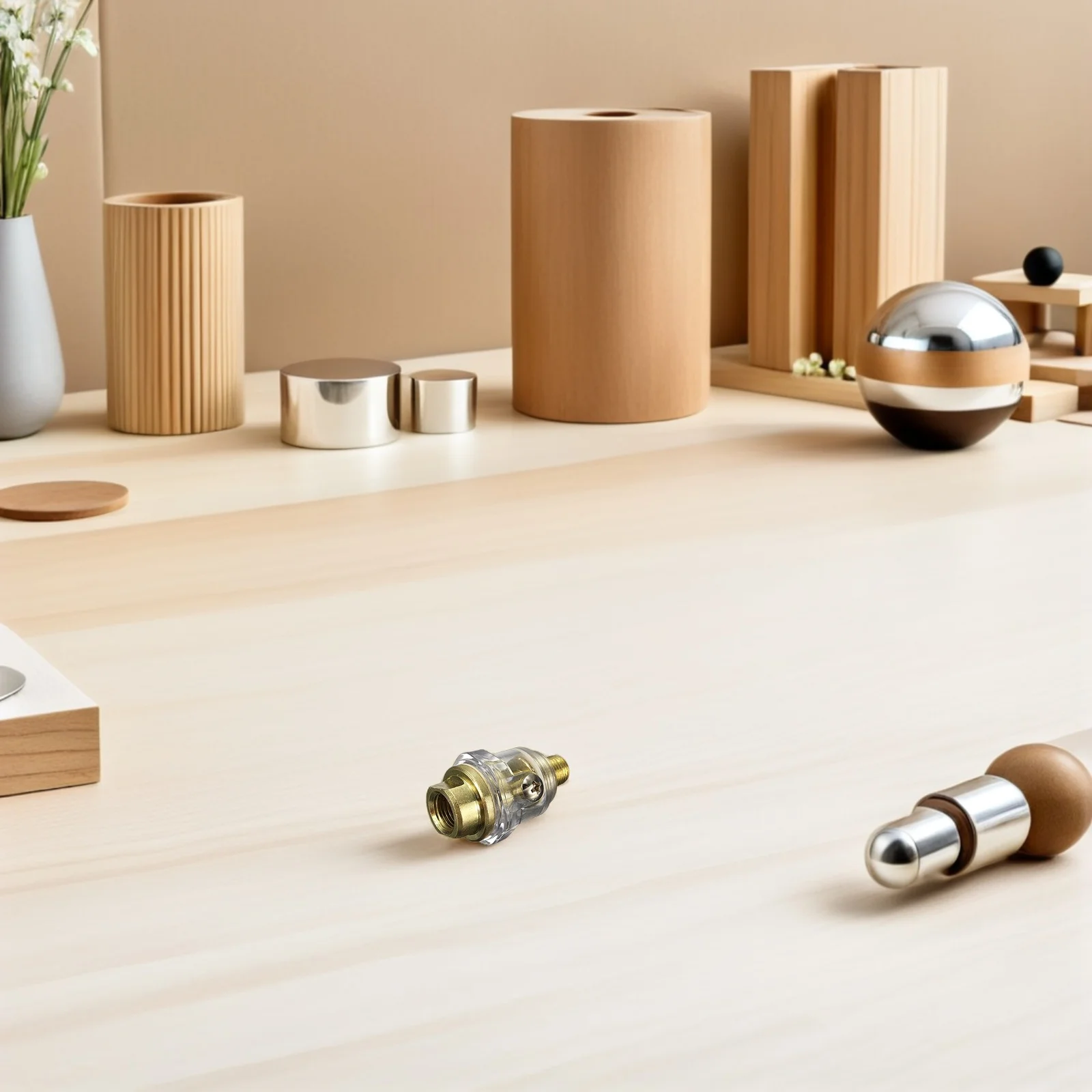 Separador de água e óleo, lubrificador pneumático compacto, mini ferramenta lubrificador, leve, alumínio, conexão rápida, oficina, 4 unidades