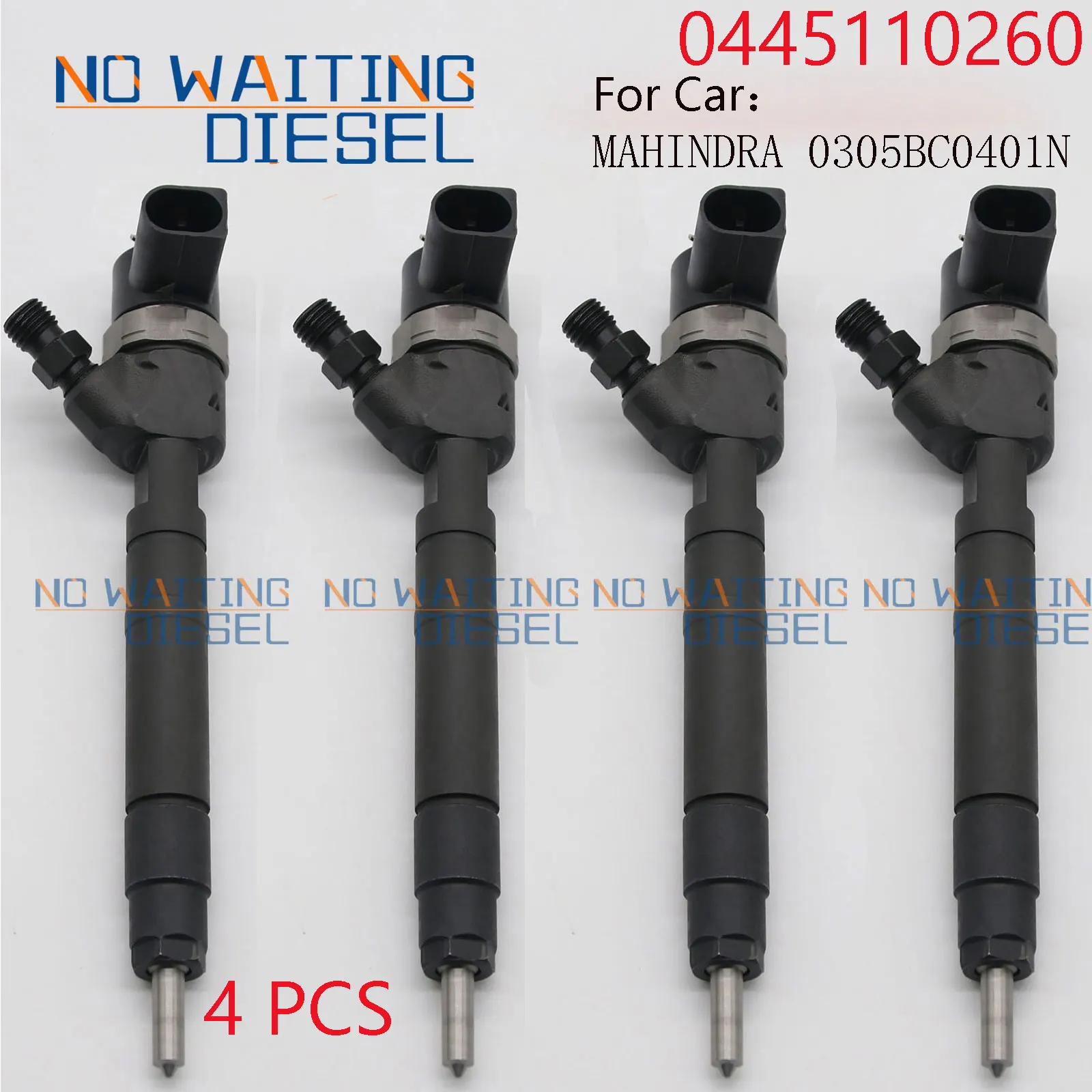 

0445110260 Diesel Injector Part Numbers 0 445 110 260 Fuel Injector Assembly 0305BC0401N For MAHINDRA 4PCS