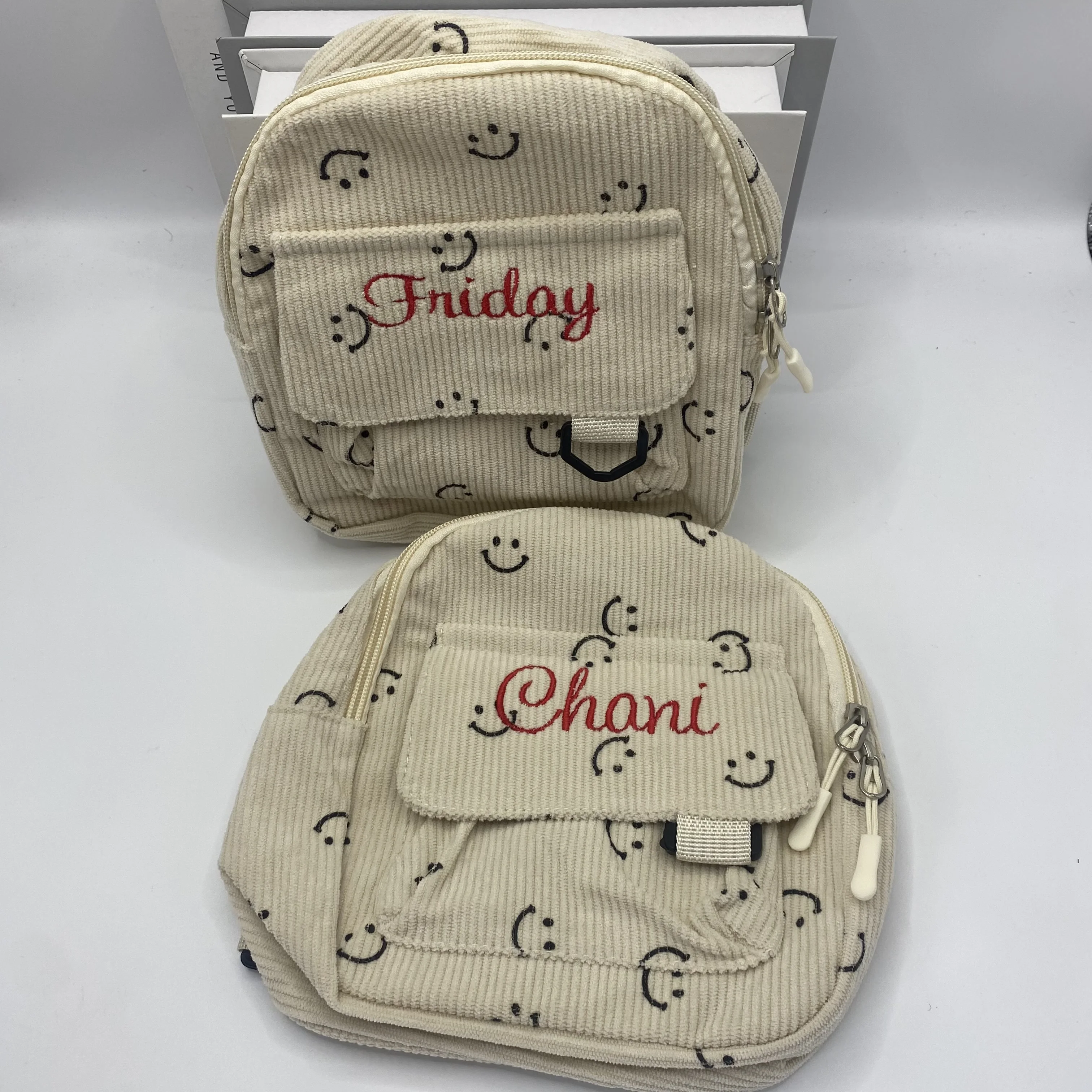 Smiling Mini Backpack Cute Backpack Personalized Name Exclusive for Your Small Bag Kindergarten Baby Snack Bag