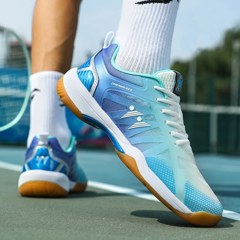 2025 Nieuwe Koppels Badminton Sneakers Antislip Badminton Training Schoenen Ademend Tennisschoenen Comfortabele Outdoor Sneakers