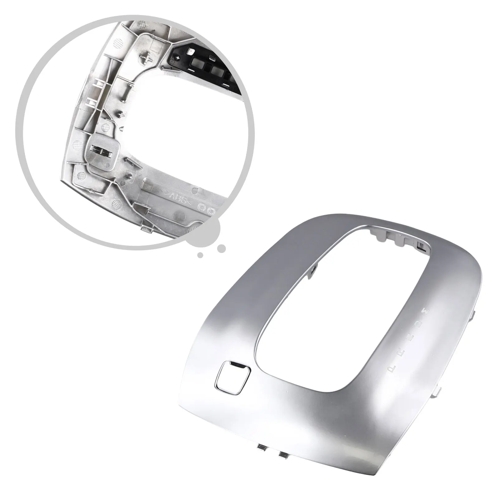 

Для салона автомобиля Цвет Серебристый Крышка переключения передач Накладка переключения передач Простая установка Заводские характеристики Стабильные характеристики