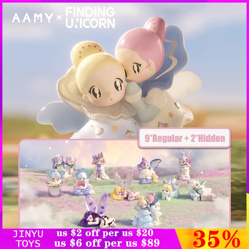 Original Finding Unicorn AAMY Melt With You Series Blind Box Cute Action Anime Figure Model Designer Doll Gift Kids Trendy Toy