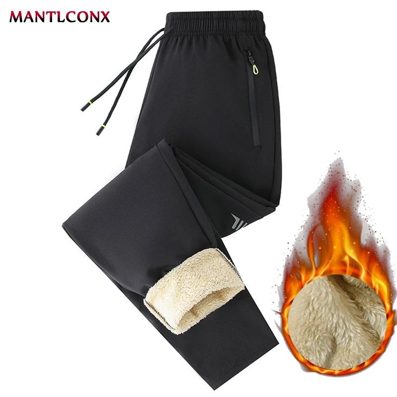 Winter-Wärme-Freizeithose für Herren, Fitness-Jogging-Laufhose, Herrenhose mit Kordelzug, Fleece-Innenseite, gerade geschnittene Hose, modisch – Detail 3