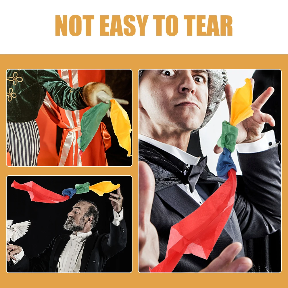 ผ้าพันคอเปลี่ยนสี 3 ชิ้น อุปกรณ์ประกอบการแสดง ทนทาน สำหรับการแสดงบนเวที งานเต้นรำ ปาร์ตี้ นักมายากล เทคนิค กล อุปกรณ์เสริม