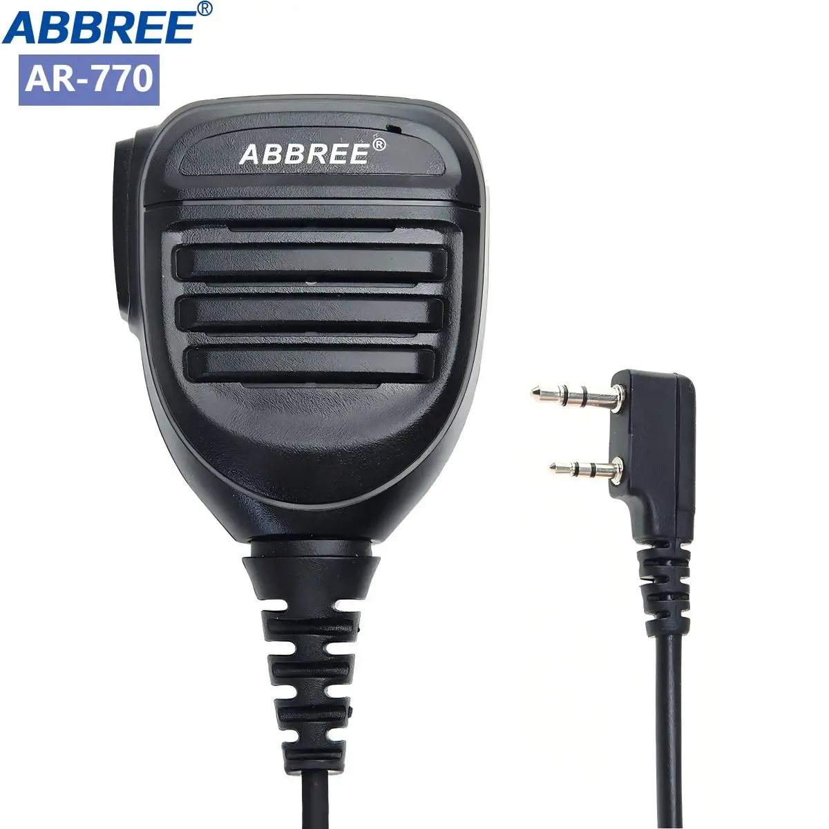

ABBREE AR-770 рация динамик микрофон K Plug ручной микрофон для Baofeng UV-32 UV-5R Mini QuanSheng UV-K5/K6 двустороннее радио