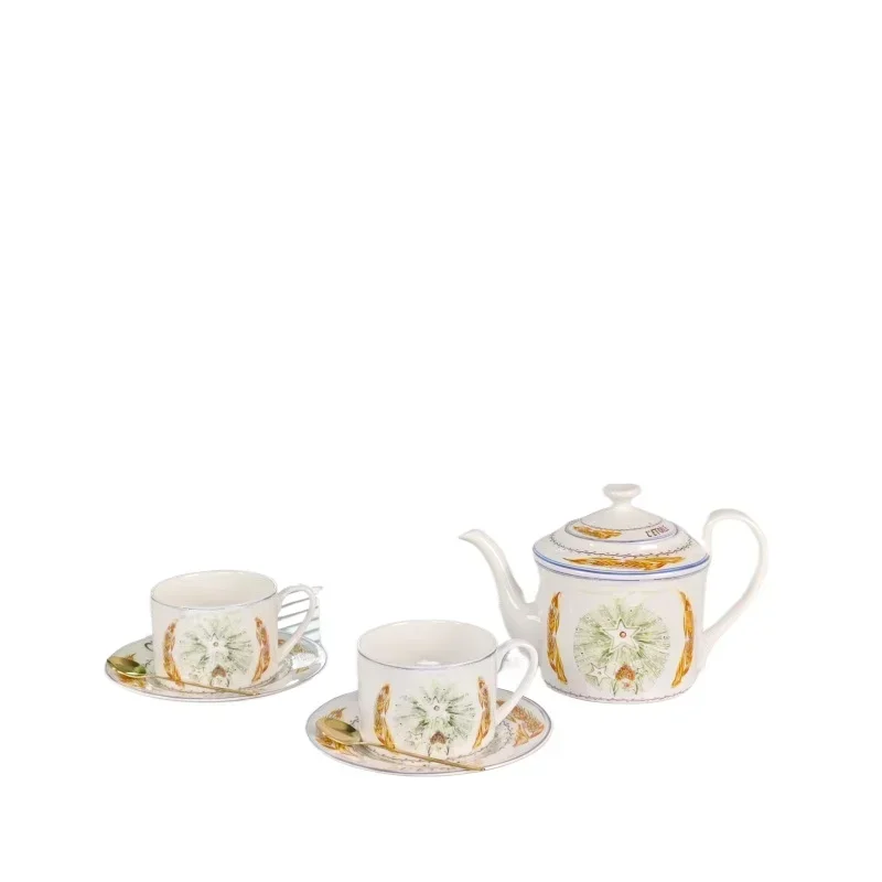 

Coffee cup and saucer couple double cup gift box European afternoon set household bone china set