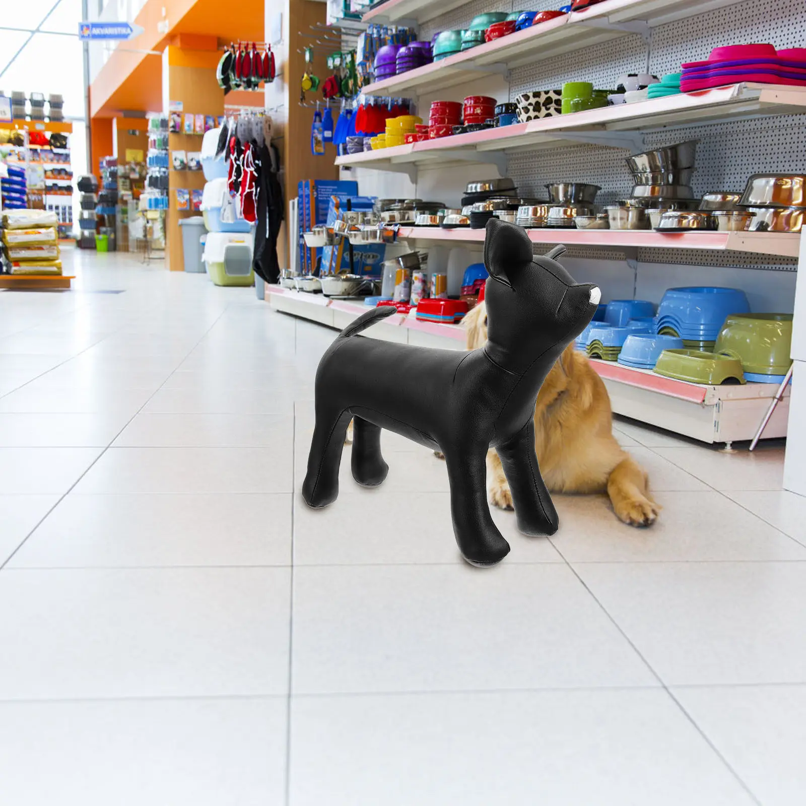 

Dog Clothes Display Stand Cute Pet Mannequin in PU for Costume Presentation and Shop Window Decoration