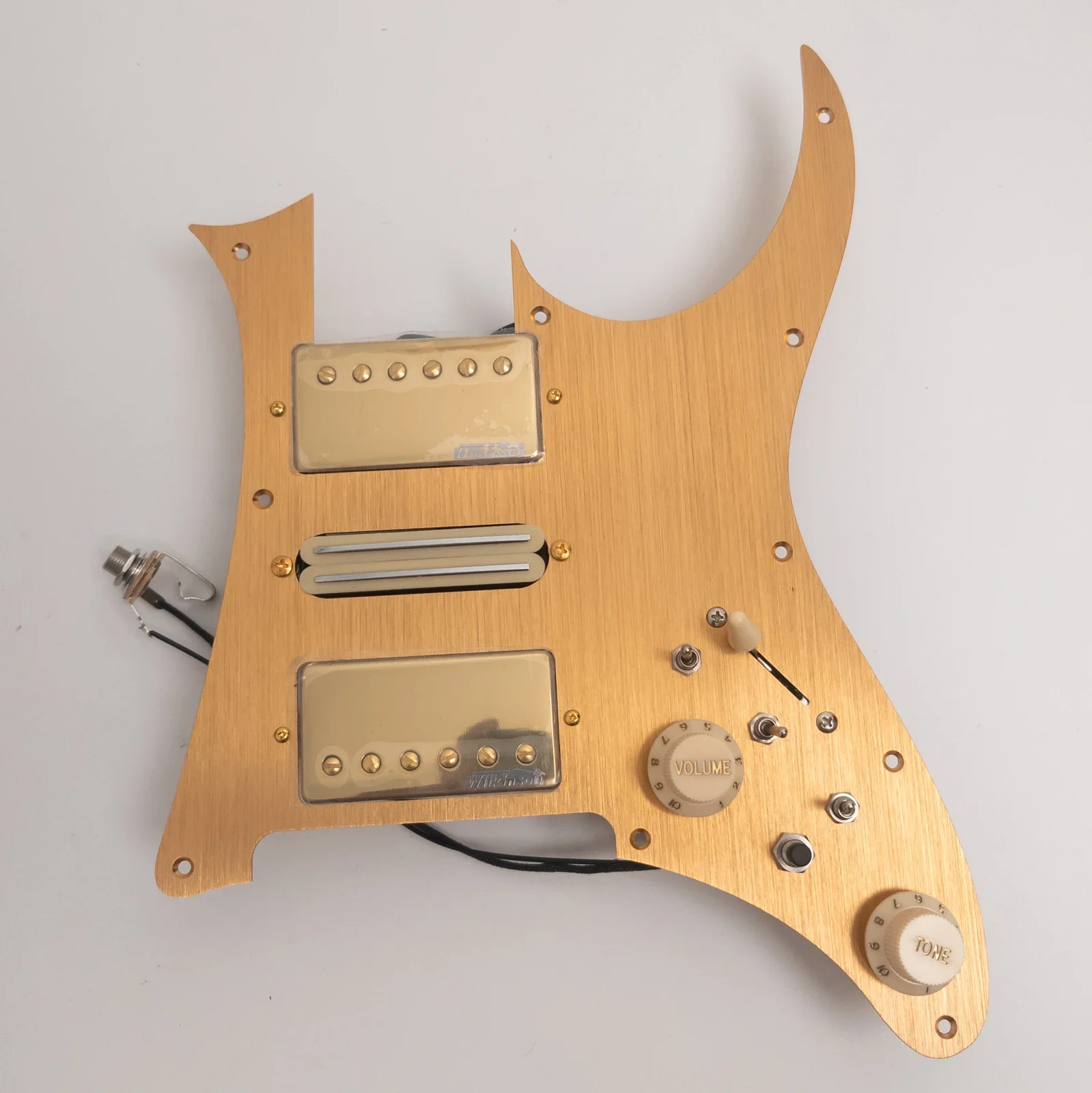 Guitar Prewired Loaded Pickguard Aluminum with Coil Splitting HSH Alnico 5 Humbucking Pickups Set for RG Electric Guitars