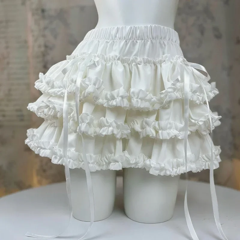 IMU Sweet New All Match Y2k Aesthetic Punk Skirts Harajuku Pleated Tiered Stretch Waist A-line Jupe High Street Short Casual Ski