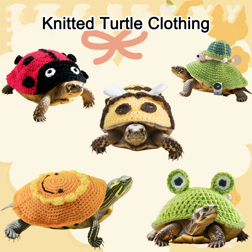 

Adjustable Pet Clothing Turtle Costume for Handmade Knitted Turtle Warm Outfit Cartoon Sweater Costume for Party Cosplay for Pet