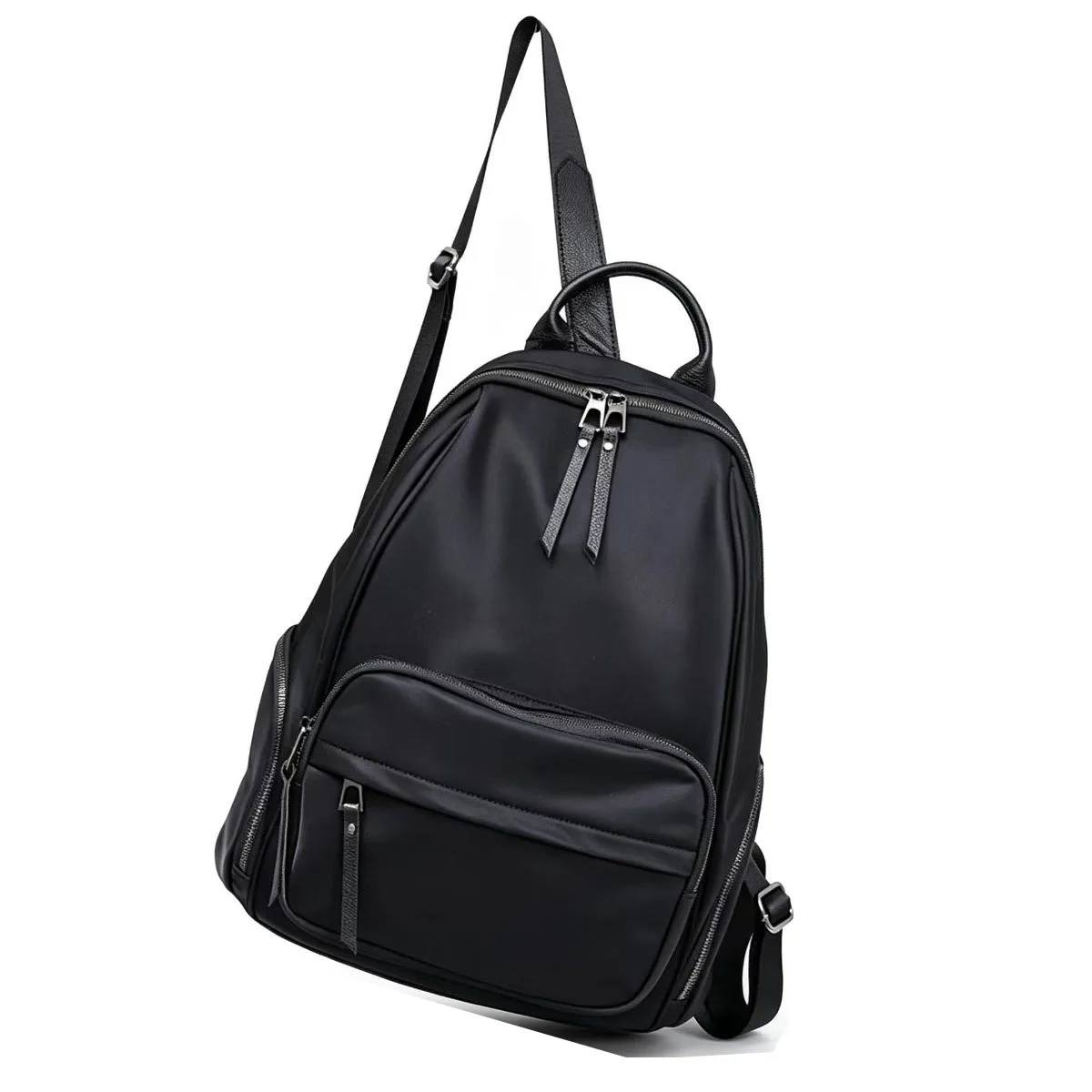 Waterproof  Women Travel Backpack Lightweight Black Casual Daily Bagpack Multi-pocket School Shoulder Bag
