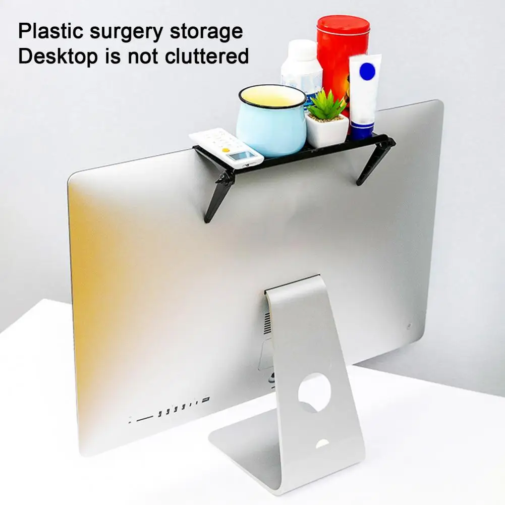 Computer Monitor Rack Ventilated Monitor Rack Adjustable Tv Storage Rack Strong Load-bearing Monitor Screen Stand for Desk
