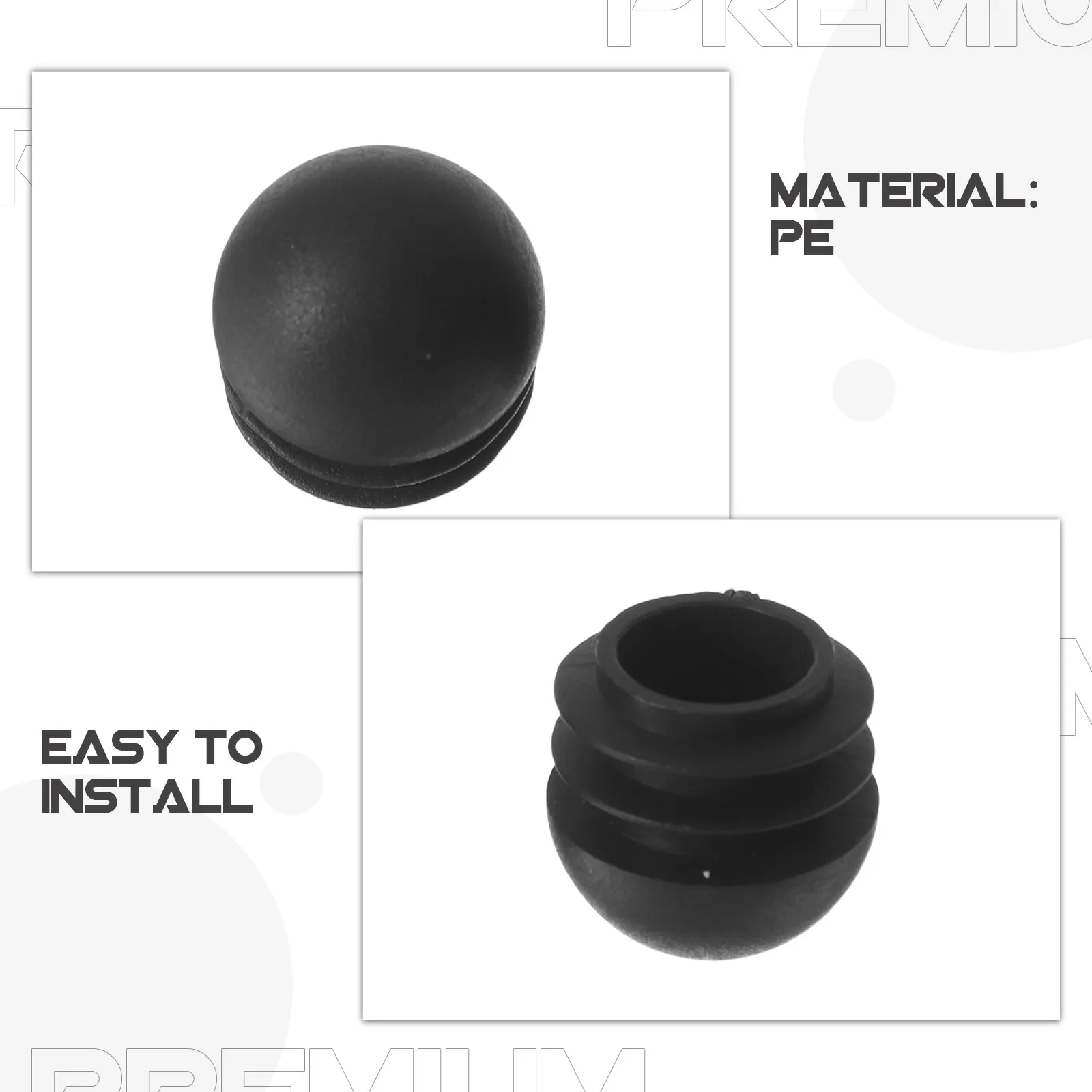 25Pcs Plastic Round Plug Insert for 22mm Pipe Tube Stopper Durable End Caps Home Industrial Furniture Accessories - view 4