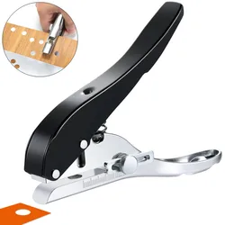 Metal Silver Hand-held 3/4/6/8/10mm Round Heavy Duty Single Circle Hole Punch for ID Cards PVC Cards Badge Photos DIY Hole Punch