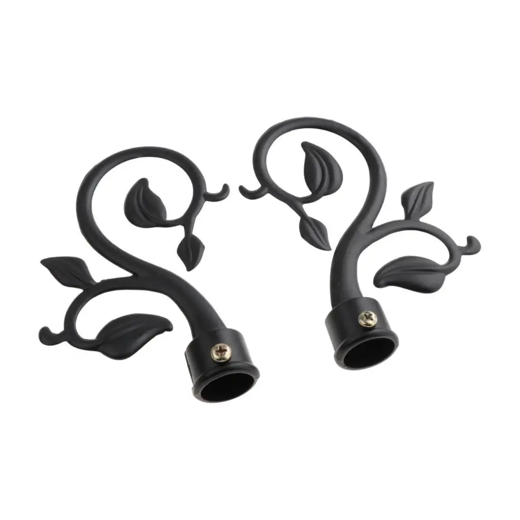 Retro Iron Curtain Rod Finial Elegant Head Caps Window Decoration for Living Room Hotel Bar
