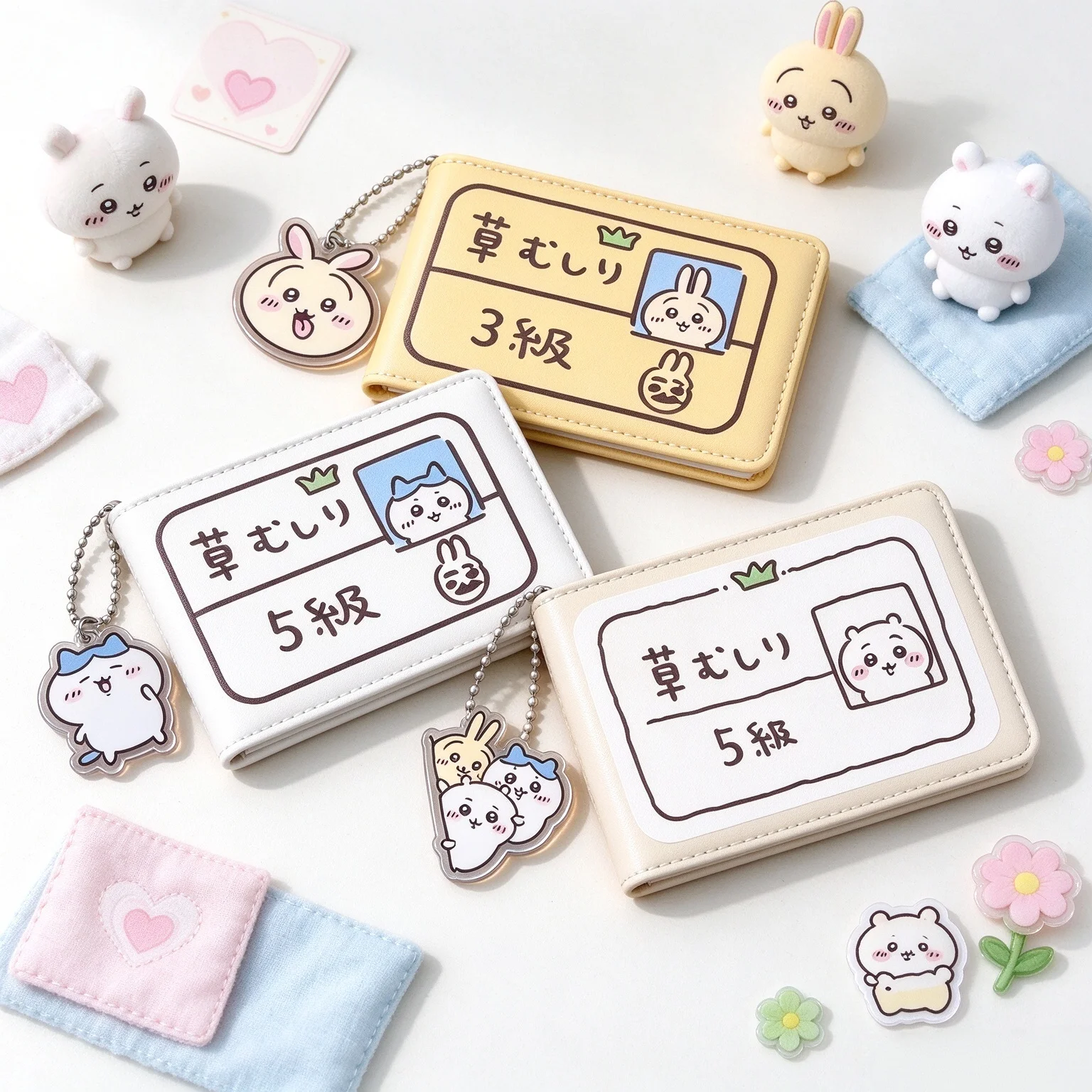 New Cute hachiware Usachi Driver's License Protective Cover 2-in-1 Premium Card Holder Kawaii Anime Cartoon Holiday Gifts